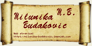 Milunika Budaković vizit kartica